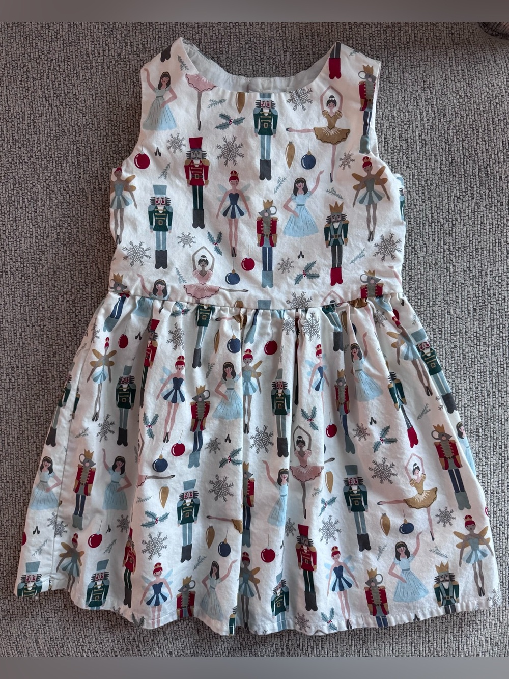 Girls' Nutcracker Print Holiday Dress